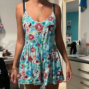 LF Blue Floral Romper